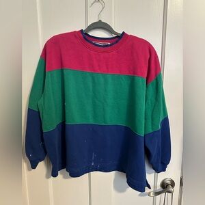 Vintage Color Block Sweatshirt